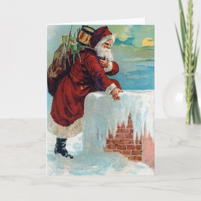 Santa cayendo por la Navidad de los Viñedos de Chi (Anverso)