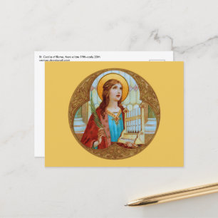 Santa Cecilia de Roma (BK 003) Tarjeta postal hori