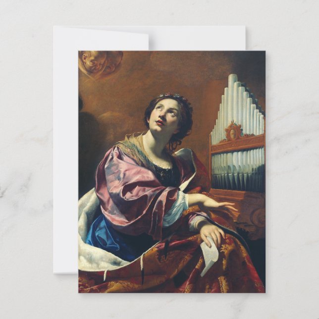 Santa Cecilia por Simon Vouet (Anverso)