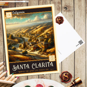 Santa Clarita, California Tarjeta Postal Antigua