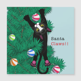 ¡Santa Clas! Tarjeta de Navidades de gato divertid