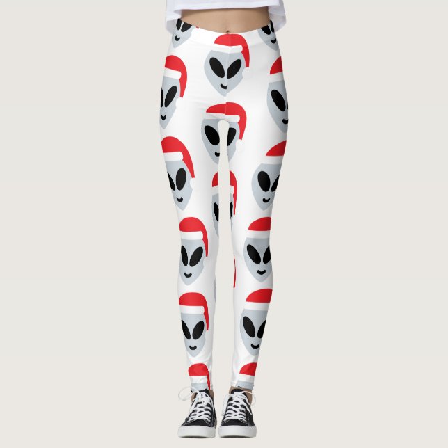 santa claus alien emoji leggings (Anverso)