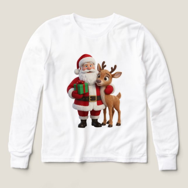 Santa Claus and Rudolph Cartoon (Diseño frontal)