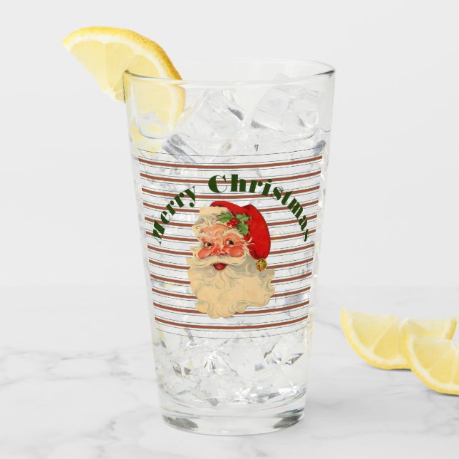 Santa Claus Antiguo con Rayas de Bastón de Caramel (Anverso (hielo))