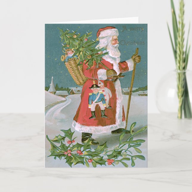 Santa Claus Cesta de árboles de Navidad Juguetes H (Anverso)