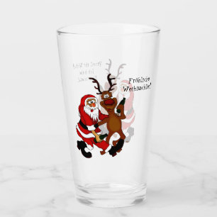Santa Claus con alce - Navidades felices