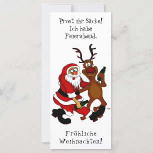 Santa Claus con alce - Navidades felices