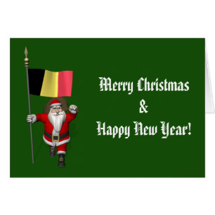 Santa Claus Con Bandera De Bélgica