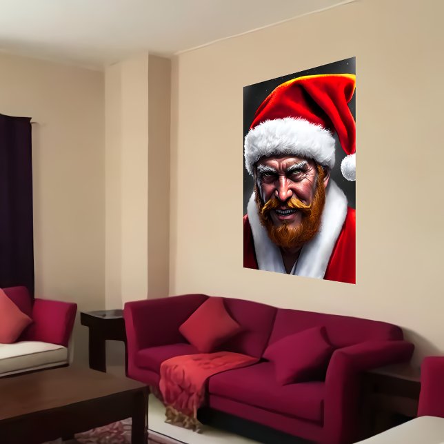 Santa Claus con barba marrón | Poster de arte de I (Subido por el creador)