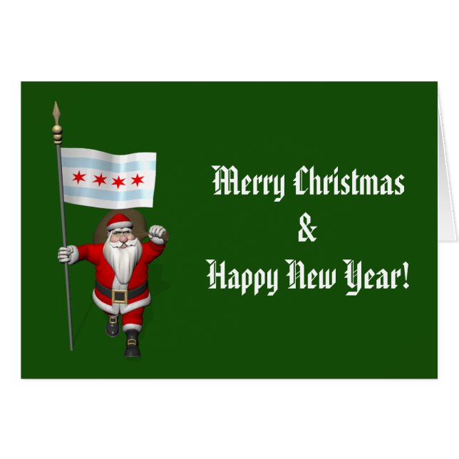 Santa Claus Con El Fin De Chicago (Anverso (Horizontal))