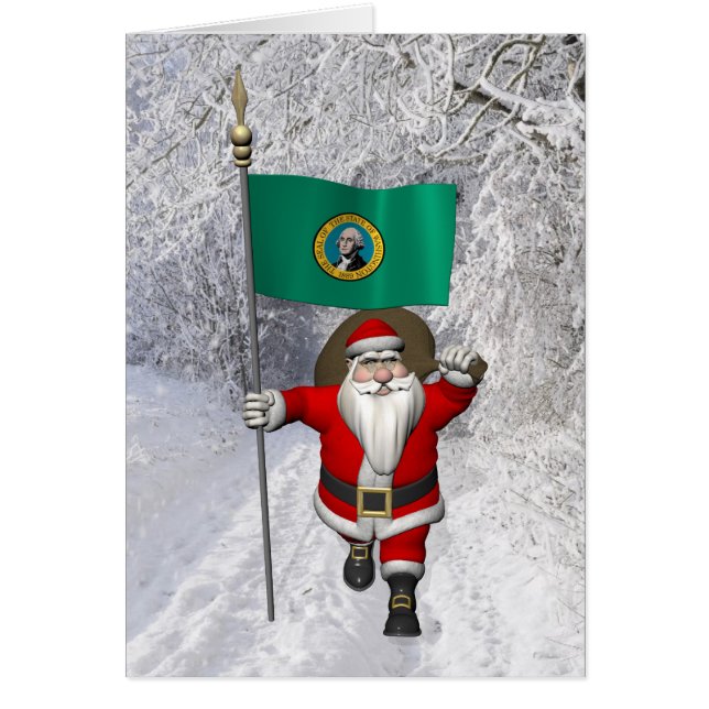 Santa Claus Con El Fin De Washington (Frente)