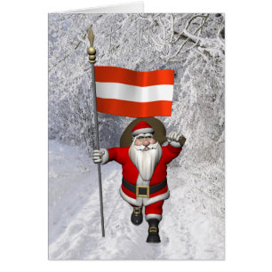 Santa Claus Con El Firme De Österreich