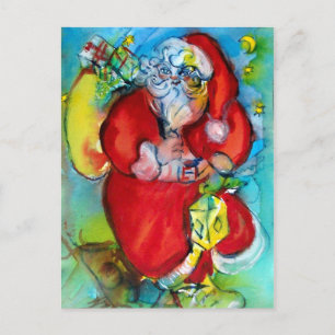 SANTA CLAUS CON FAROL EN LA NOCHE DE NAVIDAD