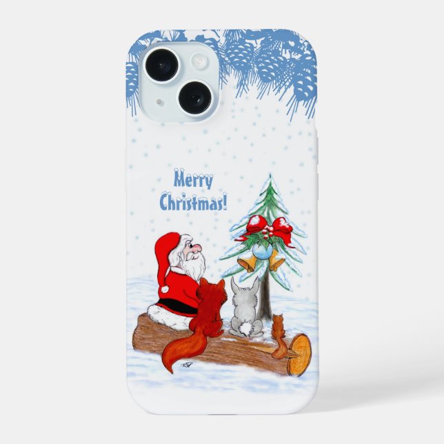 Santa Claus con Fox de Conejo y Squirrel (Reverso )