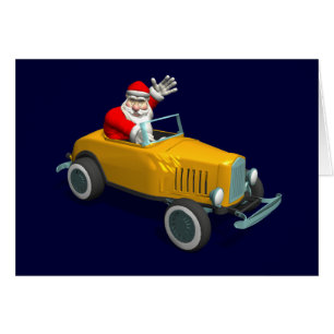 Santa Claus conduciendo una caña