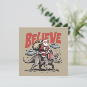 Santa Claus Cree Dinosaur Navidad Triceratops