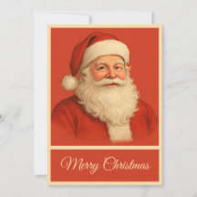 Santa Claus de Navidad Minimalista Retro