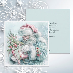 Santa Claus de Navidad Vintage Pastel