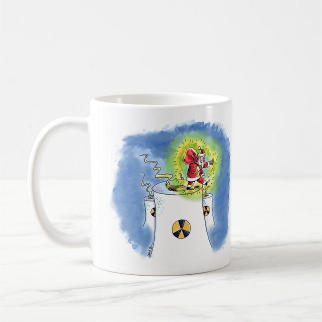 Santa Claus desnudo 2 tazas laterales (Izquierda)