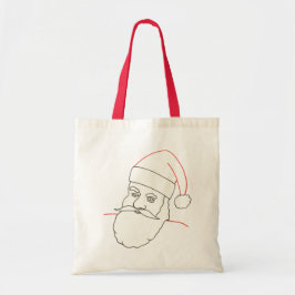 Santa Claus, dibujo esquemático, bolsas de lona de