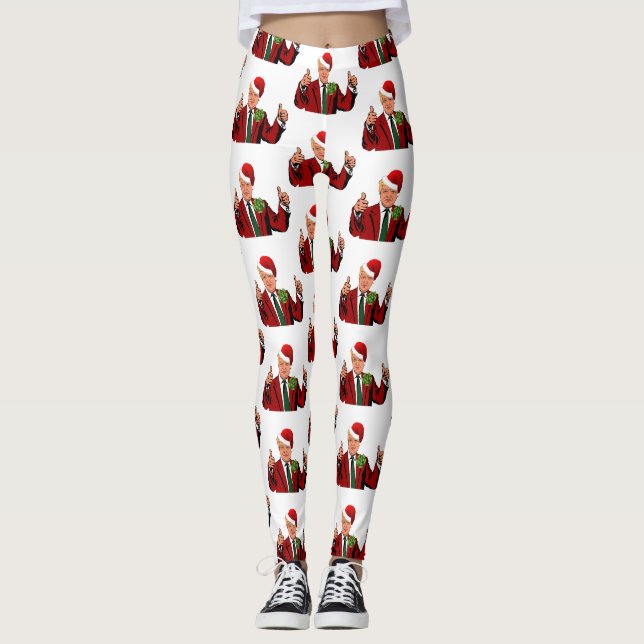 santa claus donald trump navidades leggings (Anverso)