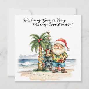 SANTA CLAUS en la playa de Hawái para Navidad