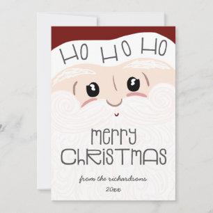 Santa Claus Face Ho Ho Ho Ho Feliz Navidad