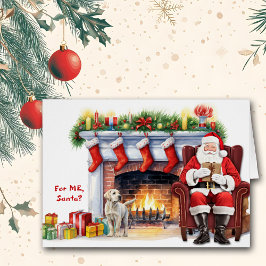 Santa Claus Gift Labrador Retriever Puppy Holiday