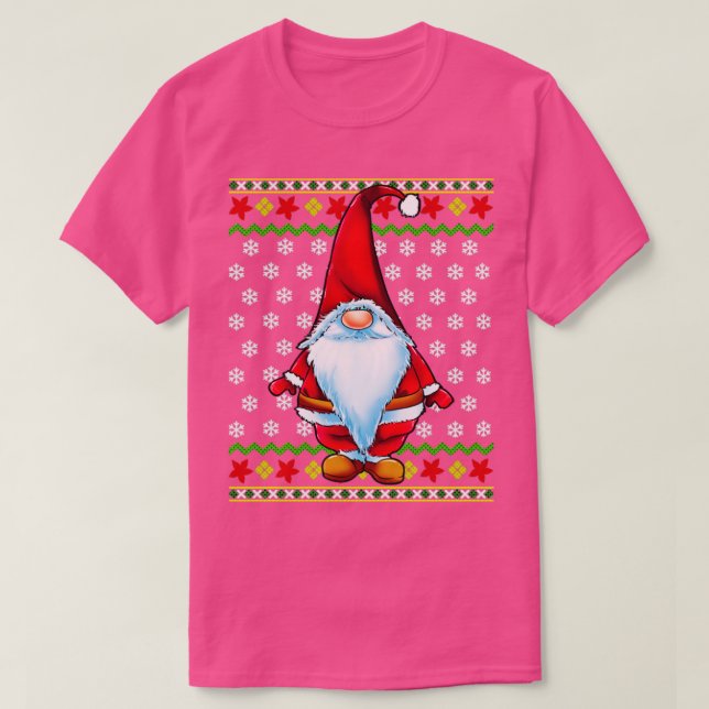 Santa Claus Gnome Navidades feos Sweater (Diseño del anverso)