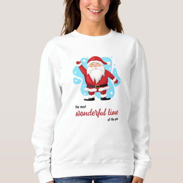 Santa Claus. Hermosa sudadera de invierno (Anverso)