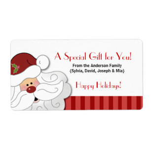 Santa Claus Holiday Baking / Cookie Pegatina