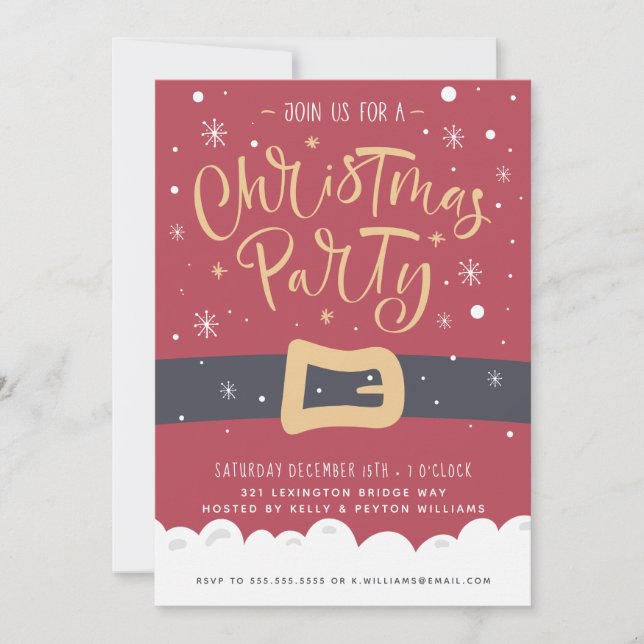 Santa Claus | Invitación a la Fiesta Navideña (Anverso)