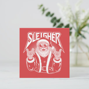 Santa Claus Jinete Fun Metal Navidad Roca