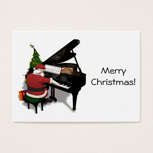 Santa Claus jugando al piano (Frente)