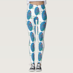 santa claus merry christmas delfines leggins
