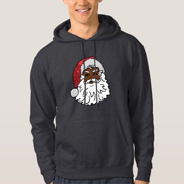 santa claus negro sudadera capucha (Anverso)