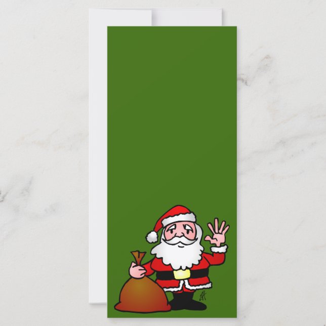 Santa Claus ondeando (Anverso)