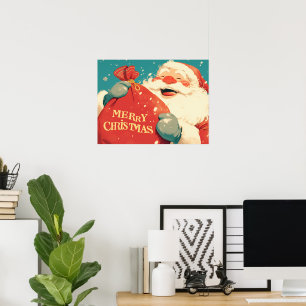 Santa Claus Preparando Regalos de Navidad - Arte R