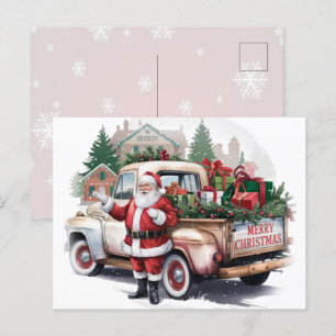 Santa Claus Rústico Vintage Feliz Navidad
