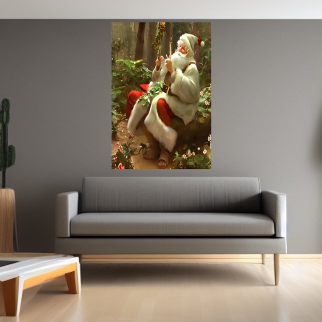 Santa Claus sentado en el bosque | Poster de arte  (Subido por el creador)