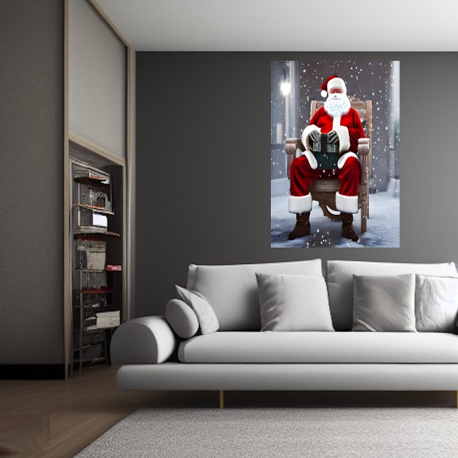 Santa Claus sentado en una silla | Poster de arte  (Subido por el creador)