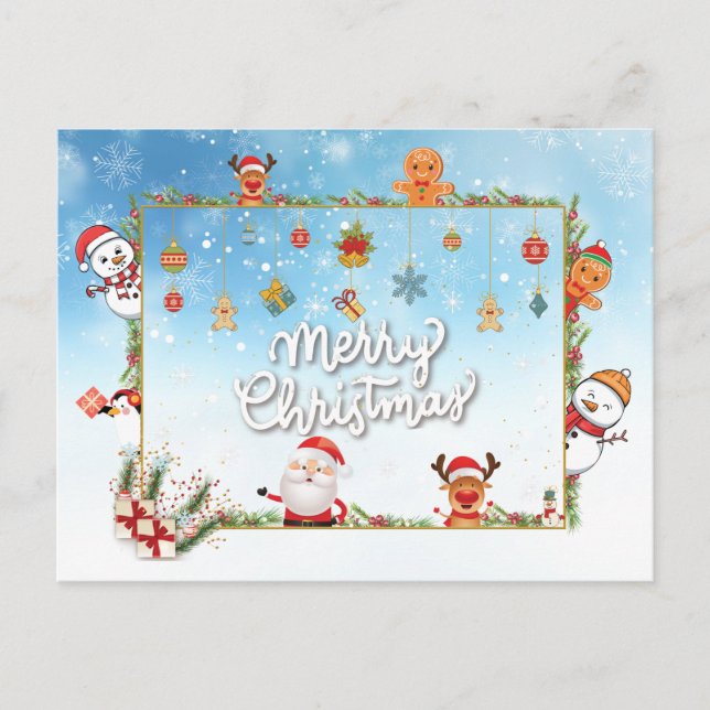 Santa Claus, Snowman Feliz Navidad (Anverso)