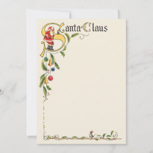 Santa Claus Vintage, Borde Decorativo de Navidad