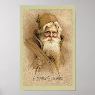 Santa Claus Vintage - Póster de Navidad