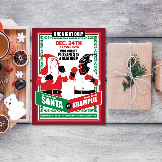 Santa Claus vs. Krampus Partido de Boxeo Bueno vs. (Subido por el creador)