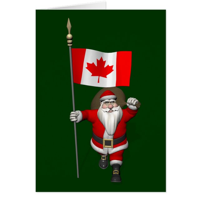 Santa Claus With Ensign Of Canada (Frente)