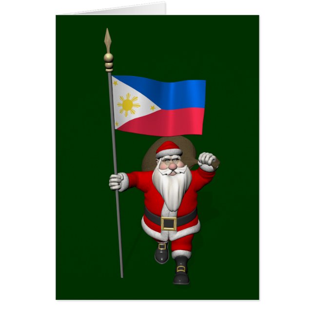 Santa Claus With Ensign Of The Philippines (Frente)