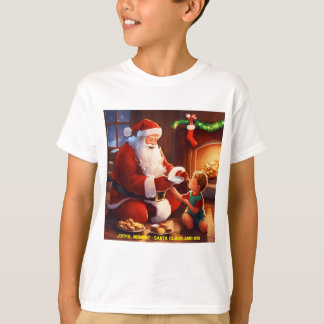 Santa Claus y la alegre camiseta infantil