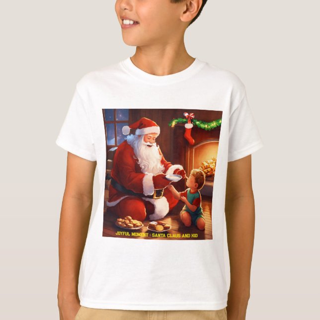 Santa Claus y la alegre camiseta infantil (Anverso)