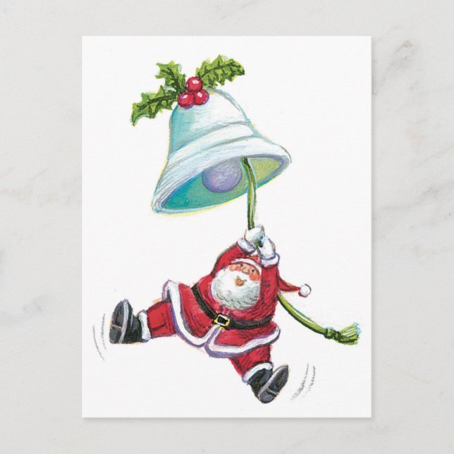 Santa Claus y los Navidades amordazan postal (Anverso)